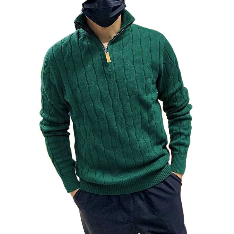 Men's Thermal Knit Pullover Sweater | Long Sleeve Casual Top M–2XL