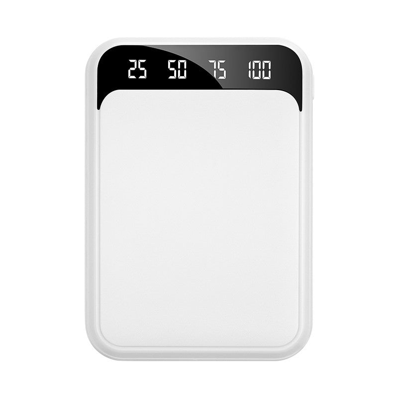 Mirror Finish Power Bank with LCD Display – 10000mAh Pink, White, Blue & Black