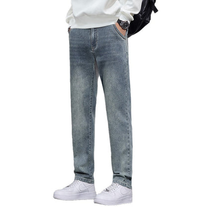 Men's Loose-Fit Straight-Leg Denim Jeans – Vintage Blue