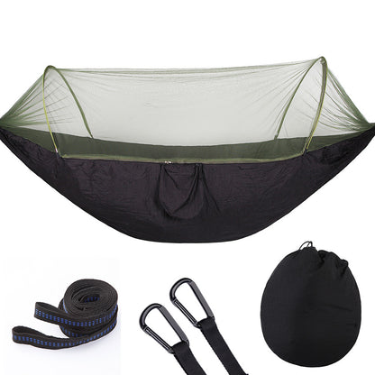 Pop-Up Camping Hammock with Integrated Mosquito Net – 210T Nylon 250x120cm & 290x140cm 9 Colours