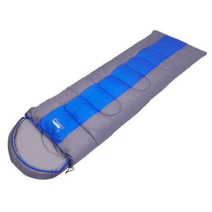 4-Season Camping Sleeping Bag – 210T Polyester Cotton Fill 1kg-1.8kg Green, Blue & Orange