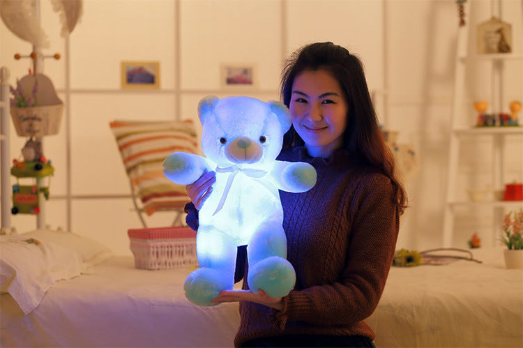 LED Light-Up Teddy Bear Plush Toy - Colour Changing Glow Bear for Kids