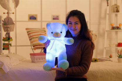 LED Light-Up Teddy Bear Plush Toy - Colour Changing Glow Bear for Kids