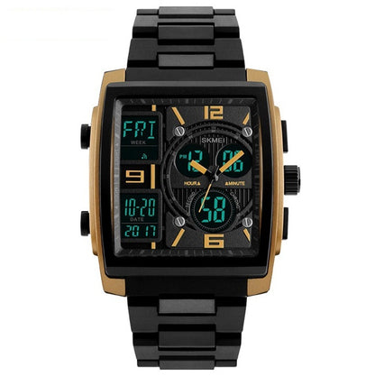 Men's LED Digital Sport Watch – 43mm, Luminous, Alarm & Date