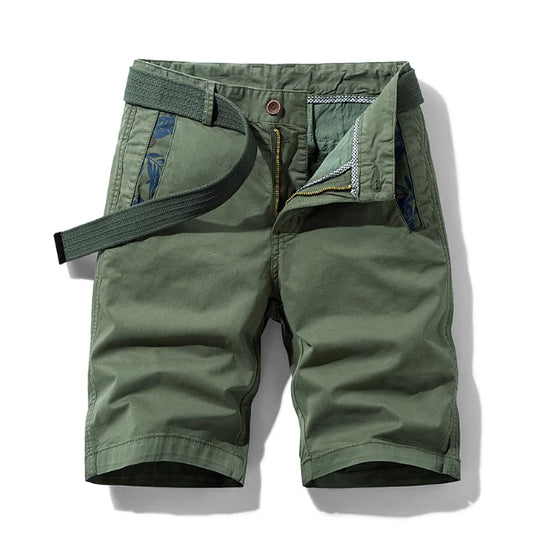 Men's Cotton Cropped Trousers | Straight Leg Mid-High Waist W28-W38
