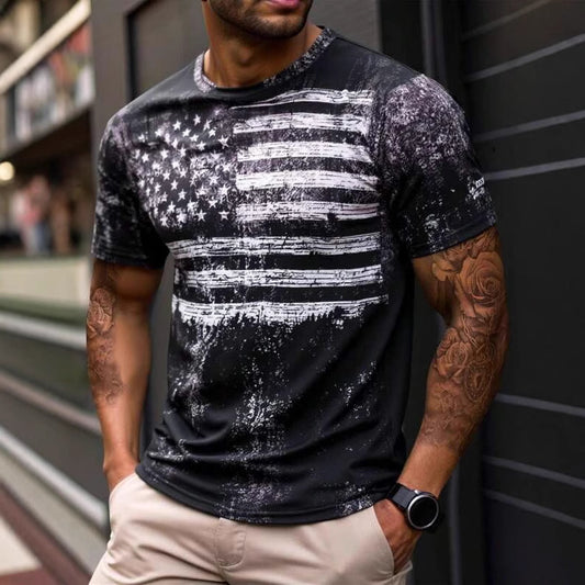 Men's Summer Graphic Hoodie Top – Digital Print Relaxed Fit