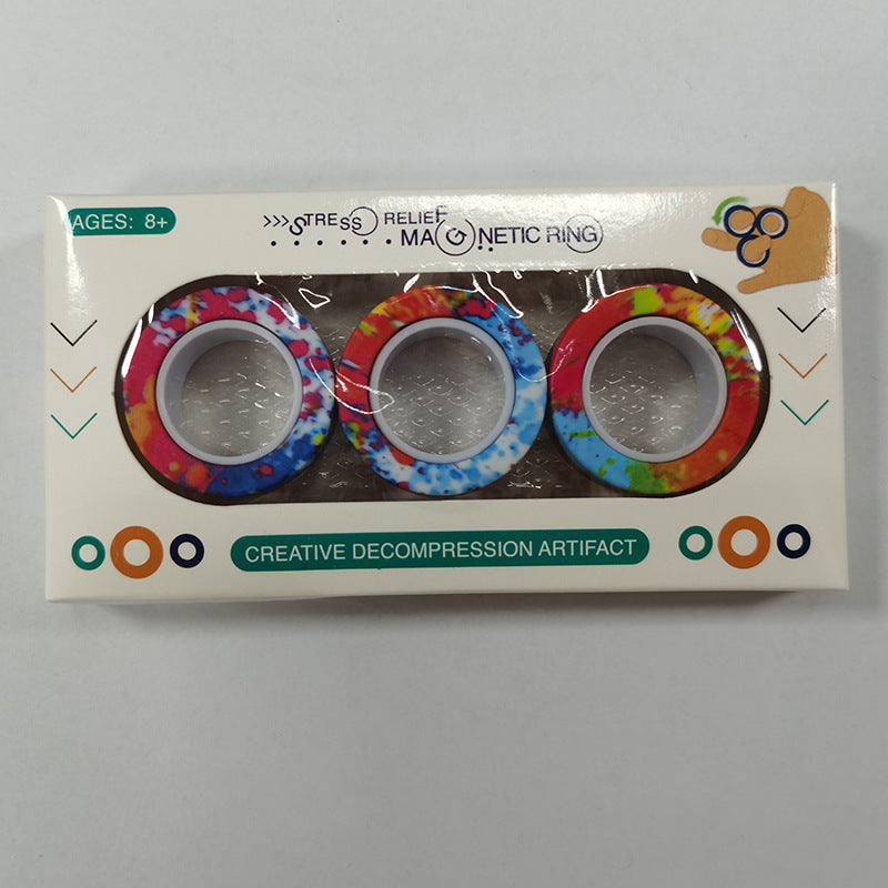 Magnetic Fingertip Spinning Top Set 3 Pack | Fidget Desk Toy