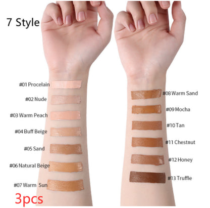 Oil-Control Liquid Foundation & Concealer – 13 Shades, Multi-Pack