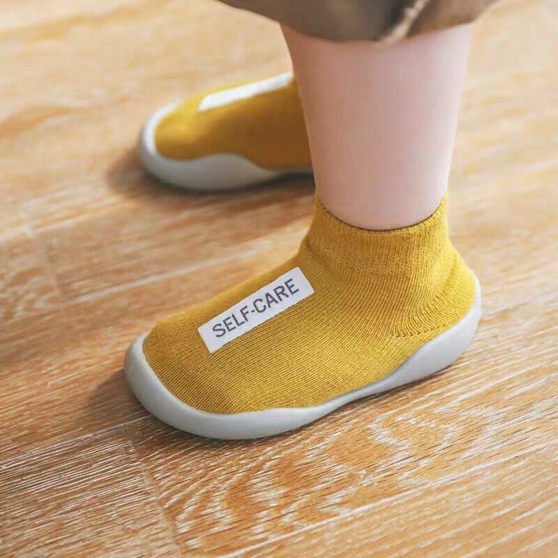 Baby & Toddler Soft-Sole Non-Slip Indoor Shoes | Breathable Cotton Letter Print Shoes