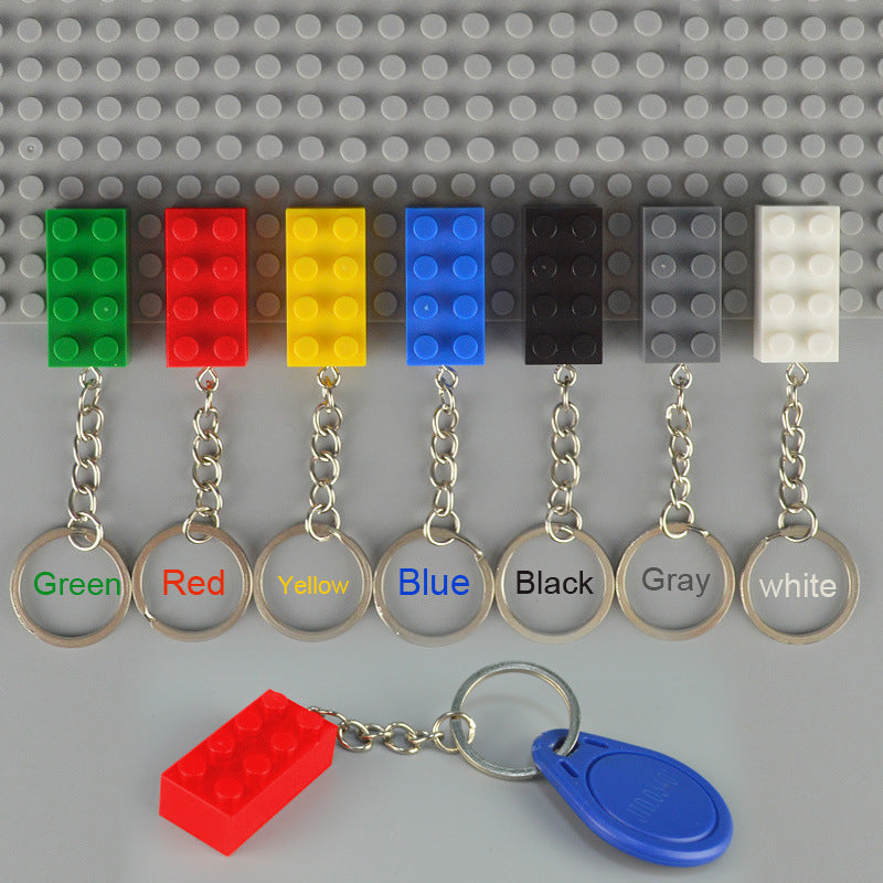 Mini Building Block Keychain Pack of 30 | ABS Brick Pendant | JP Collections