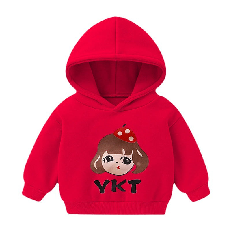 Kids Hooded Fleece Pullover Sweater – Unisex Long-Sleeve Top