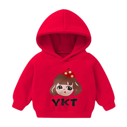 Kids Hooded Fleece Pullover Sweater – Unisex Long-Sleeve Top