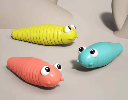 Iridescent Rainbow Slug Fidget Decompression Toy | Sensory Gift