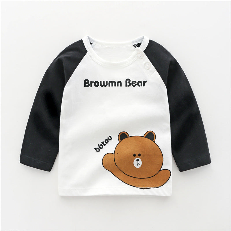 Girls Cotton Long Sleeve Cartoon Print T-Shirt – 7 Designs