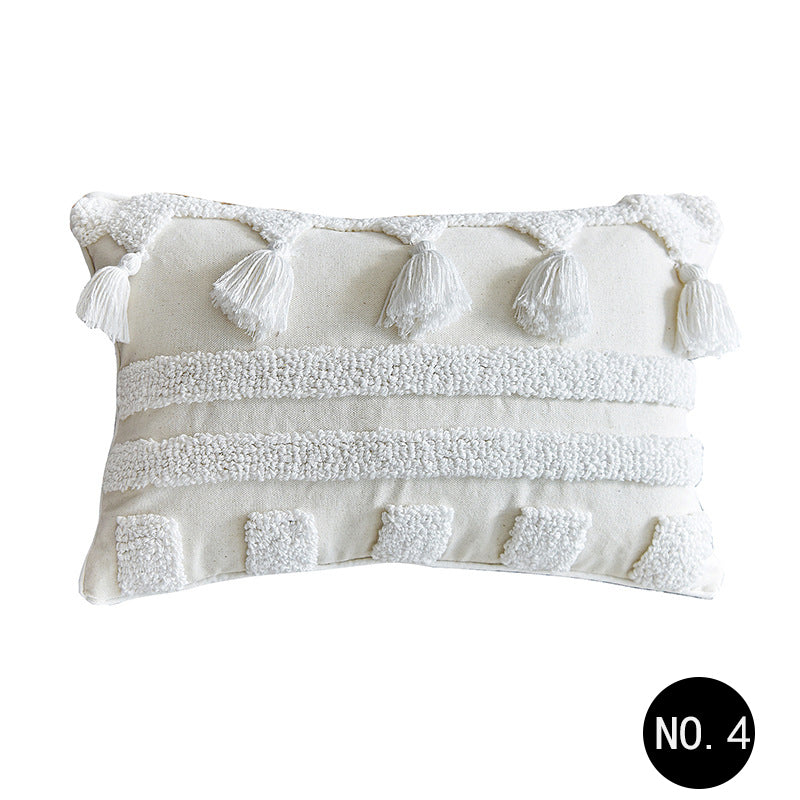 Moroccan Tufted Geometric Cushion Cover | Boho Home Decor