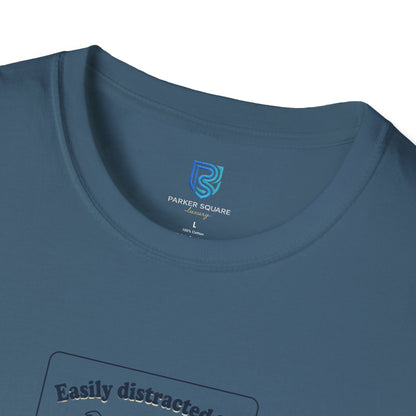'Easily Distracted By…wait, is that a dog?' Cartoon Dog Graphic Tee