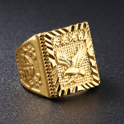 Gold Geometric Sailboat Ring | Adjustable Copper Band
