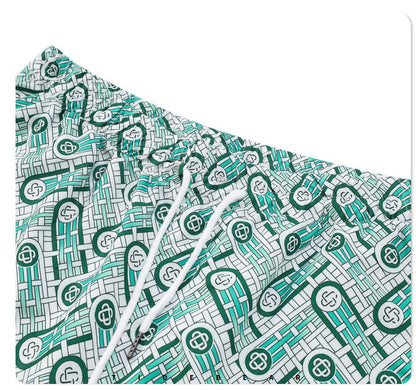 Abstract Print Shirt & Shorts Set | Retro Digital Print Casualwear