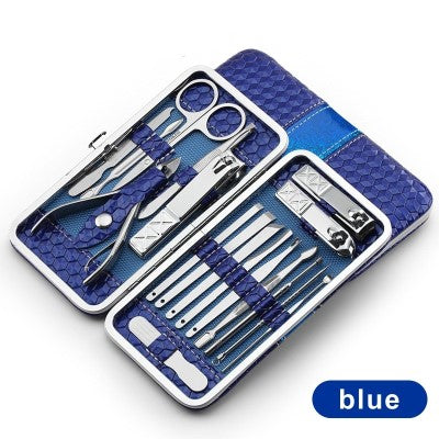 21-Piece Stainless Steel Manicure Tool Kit – 4 Colours