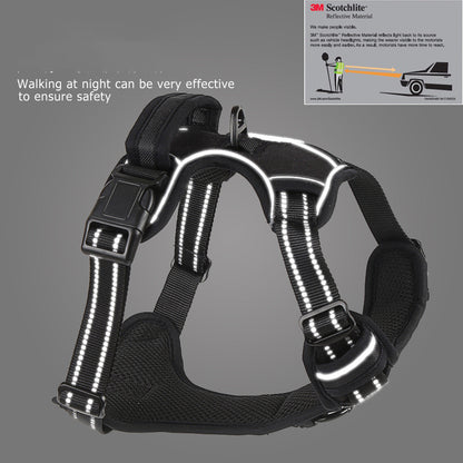 No-Pull Dog Harness – Breathable Reflective Vest | Sizes S–XL | Black, Orange & Red