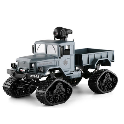 2.4GHz 4WD Military RC Truck – Front Lights, 3kg Load & Camera Option