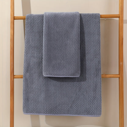 Coral Fleece 4-Piece Bath Towel Set | 8 Bold Colours | Soft & Absorbent