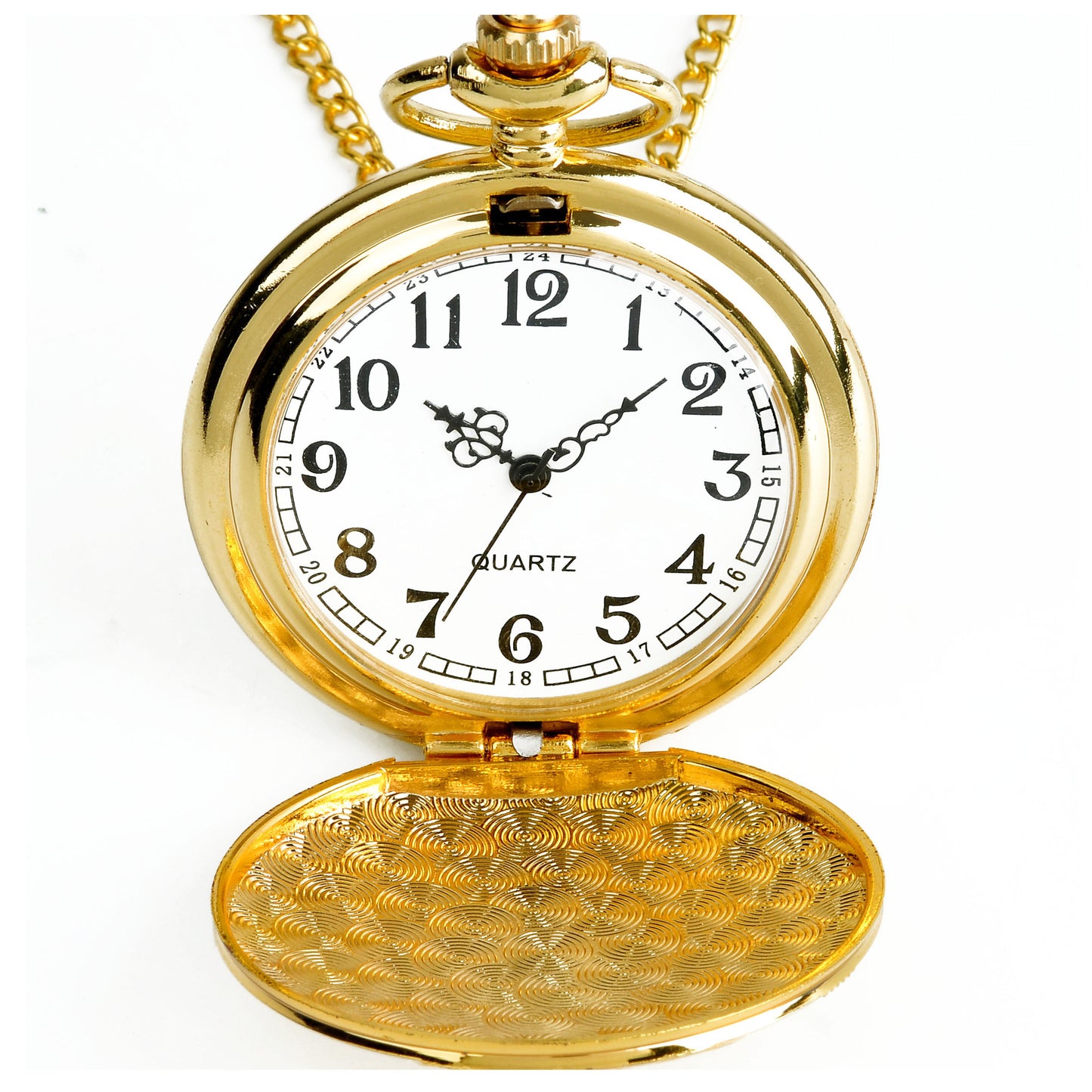 Antique Gold Train Pocket Watch – Vintage Unisex Timepiece