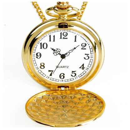 Antique Gold Train Pocket Watch – Vintage Unisex Timepiece