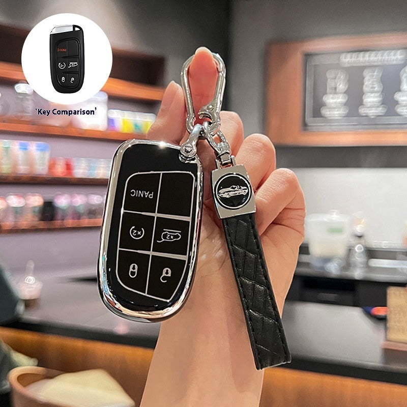 Shell TPU Car Key Cover | 5-Button Smart Key Case | JP Collections