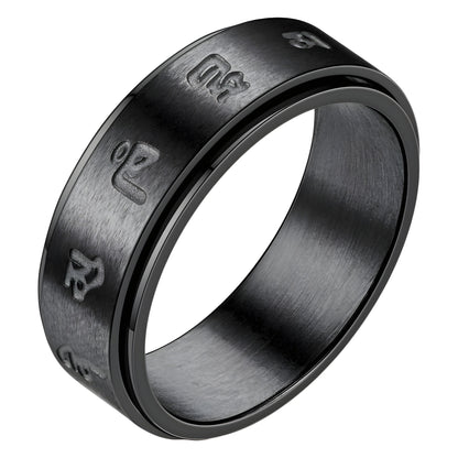 Titanium Steel Rotating Ring For Men