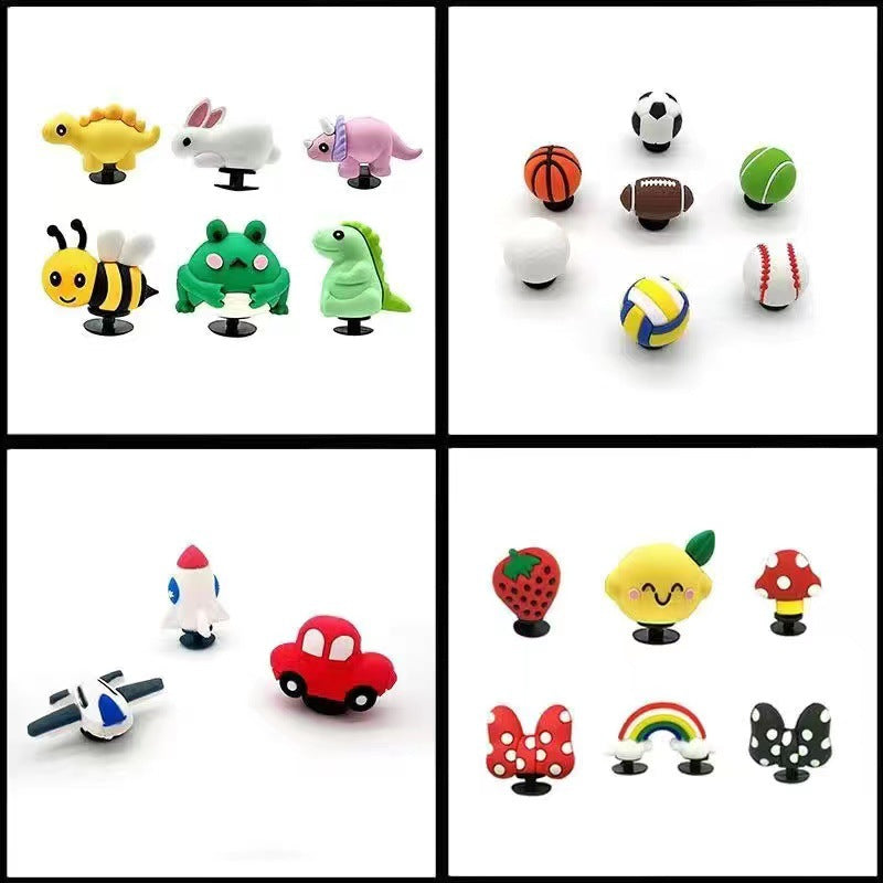 3D Cute Pet Charm Ball Accessories Set – Kawaii Doll Charms, 4 Styles