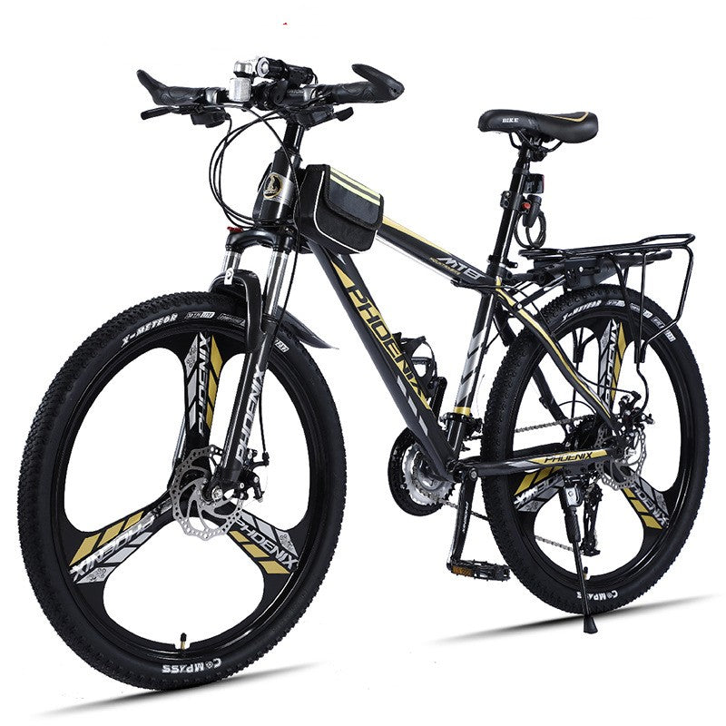 Carbon Steel Mountain Bike – Double Disc Brake 24" & 26" 24/27/30-Speed