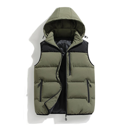 Men's Waterproof Hooded Gilet | Multi-Pocket Padded Vest