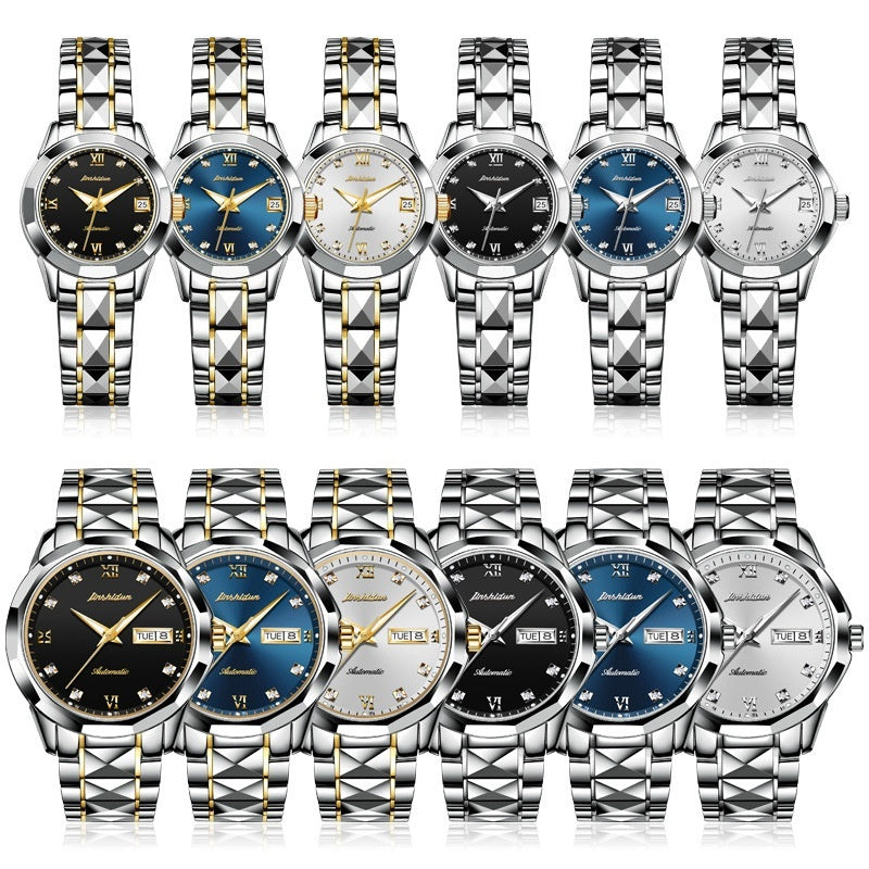 Couples Casual Mechanical Watch Set Pair