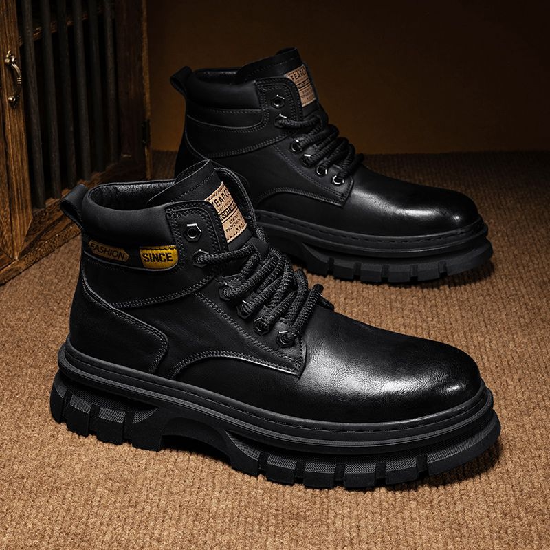 Men's Classic Martin Boots | Workwear Lace-Up Mid-Calf