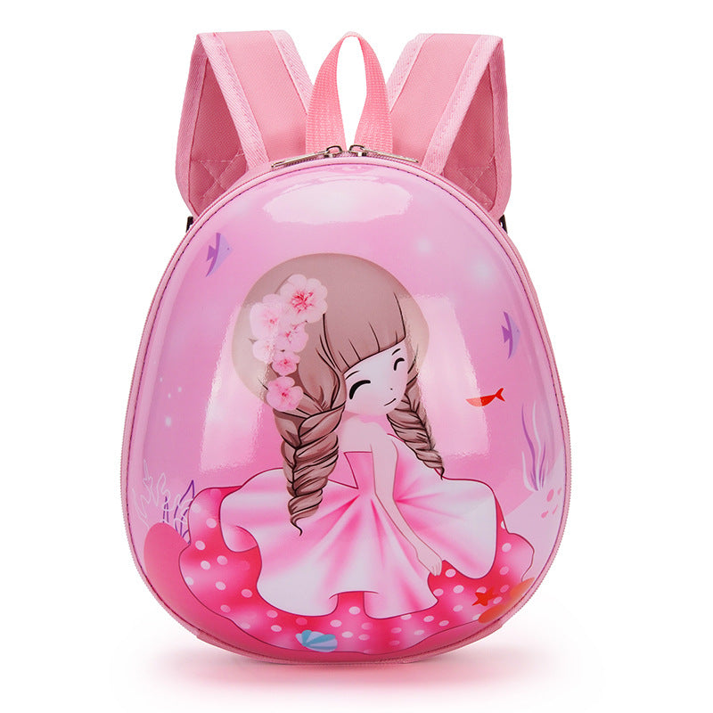 Kids' Cartoon Character Shell Backpack – Lightweight Oxford Bag for Ages 3–6