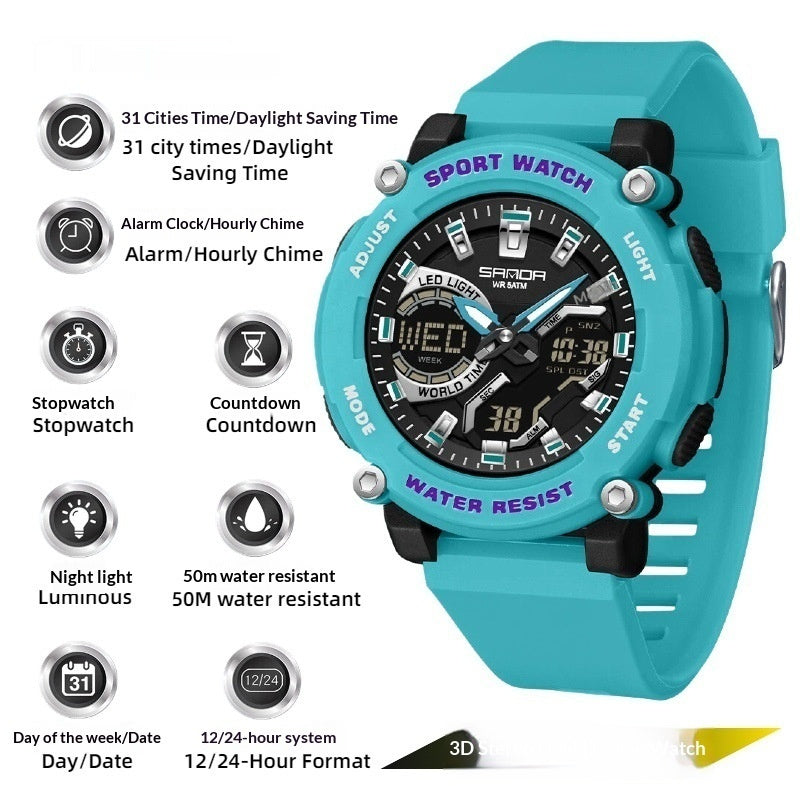 Dual Display Luminous Chronograph Watch | Sport & Outdoor