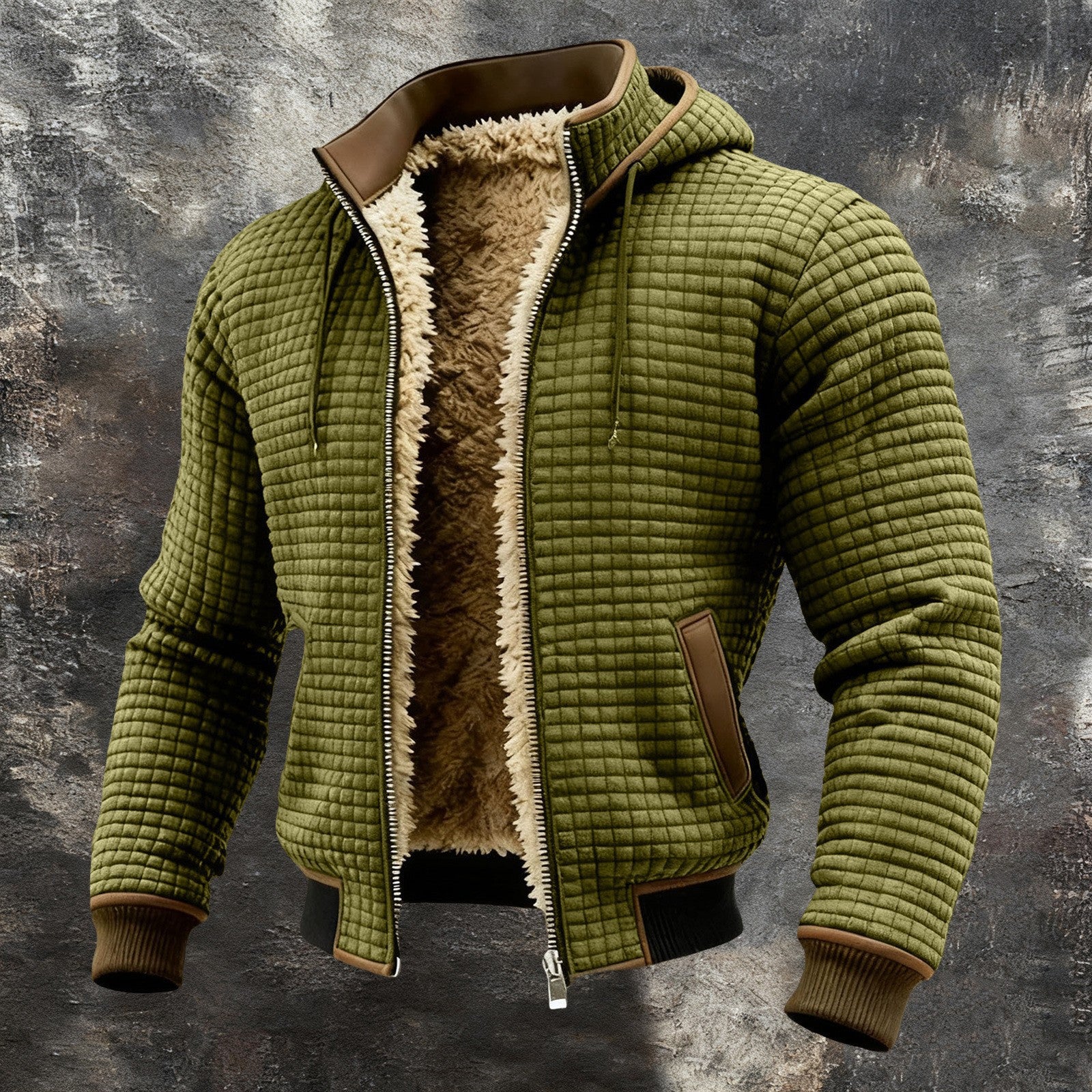 Men's Extra-Thick Plaid Hooded Jacket | Fleece-Lined Winter Coat S–4XL