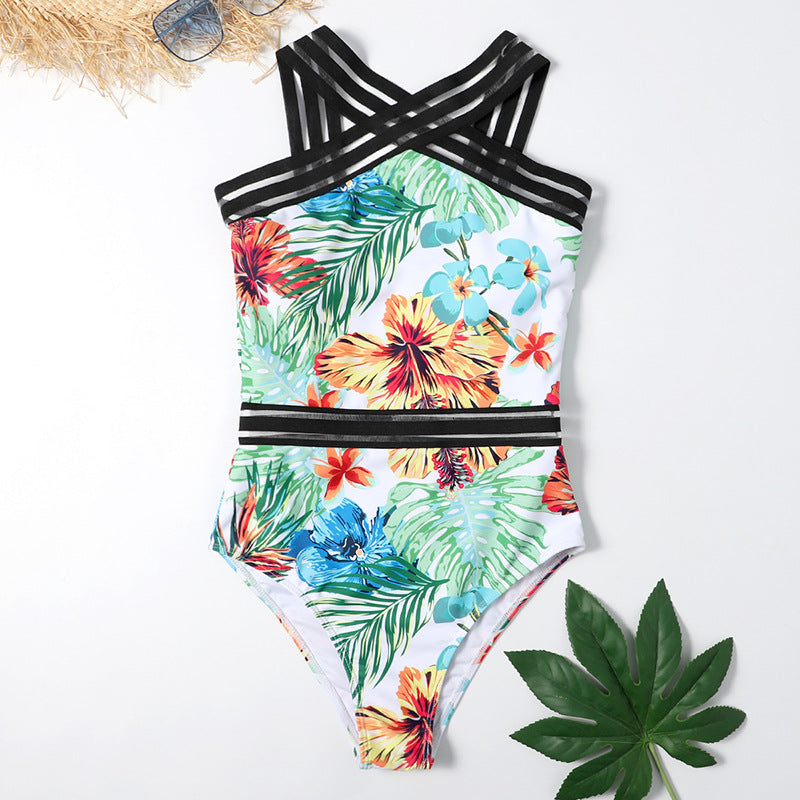 Women's Floral Print One-Piece Swimsuit | Padded Swimwear S–XL