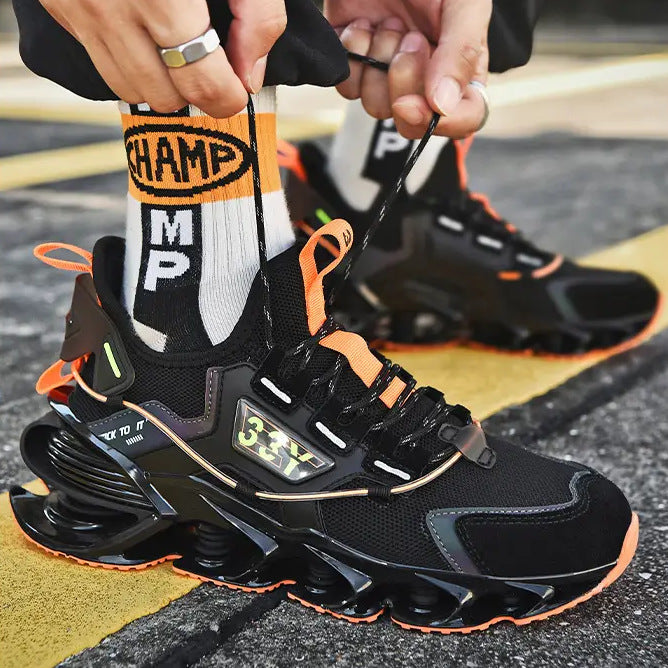 Men's High-Top Basketball Trainers – Colour-Block