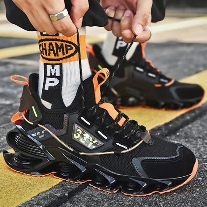 Men's High-Top Basketball Trainers – Colour-Block