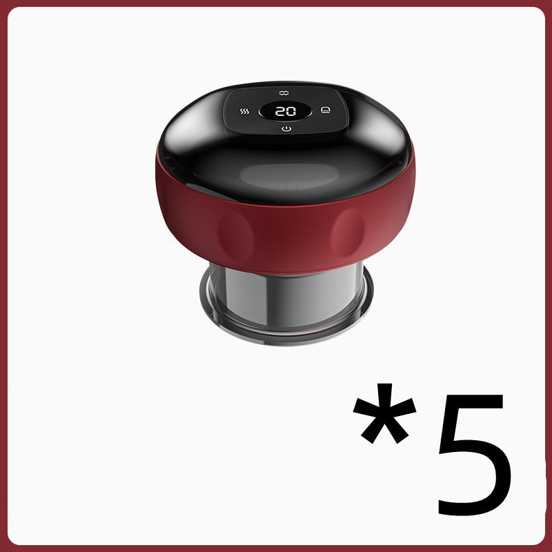 Electric Vacuum Cupping & Gua Sha Massager — Smart Breathing Therapy Device with Heat & Red Light