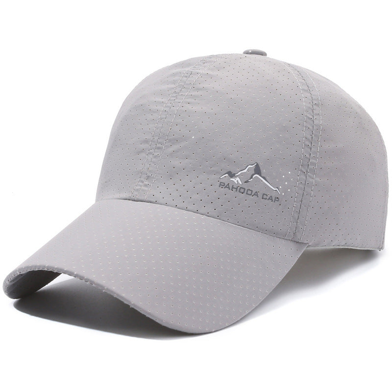 Breathable Hollow Polyester Baseball Cap - Sun Protection Unisex