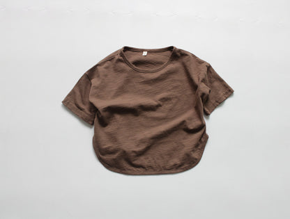 Kids Candy Colour Short Sleeve Cotton T-Shirt – 6 Colours