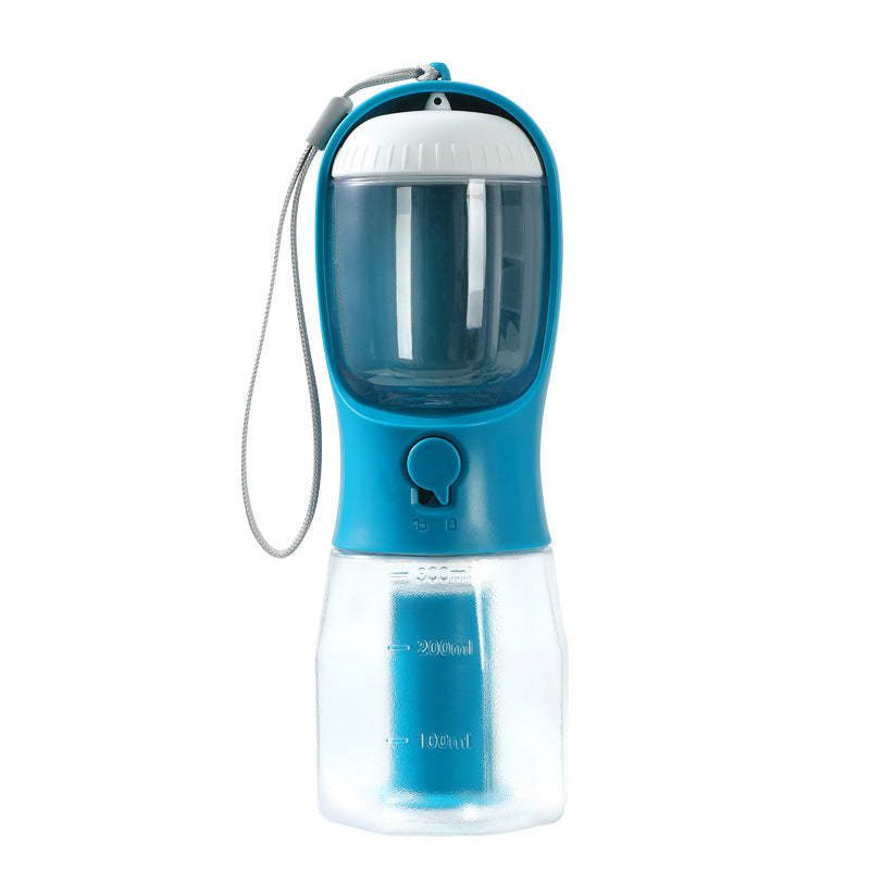 3-in-1 Portable Pet Travel Bottle | Water, Food & Waste Bag Dispenser