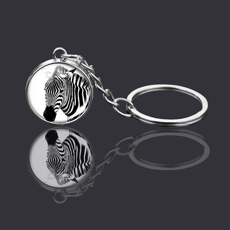 Animal Glass Ball Keychain | Double-Sided Design | 23 Animals