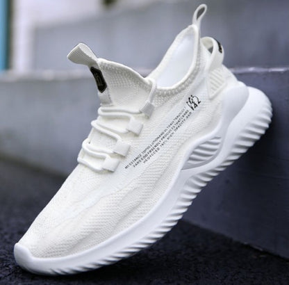 Men's Lightweight Slip-On Running Shoes – Breathable Cotton Upper, Multi-Colourway