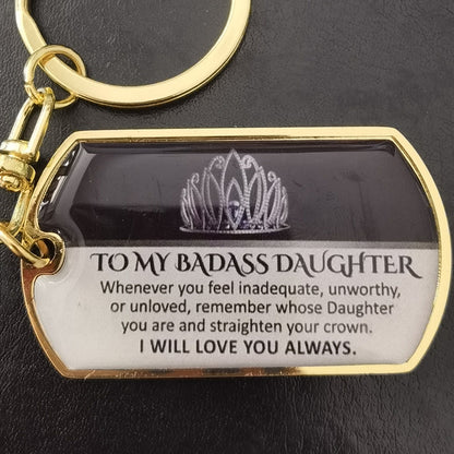 Family Sentiment Metal Keychain | Son, Daughter, Grandson Gift | JP Collections