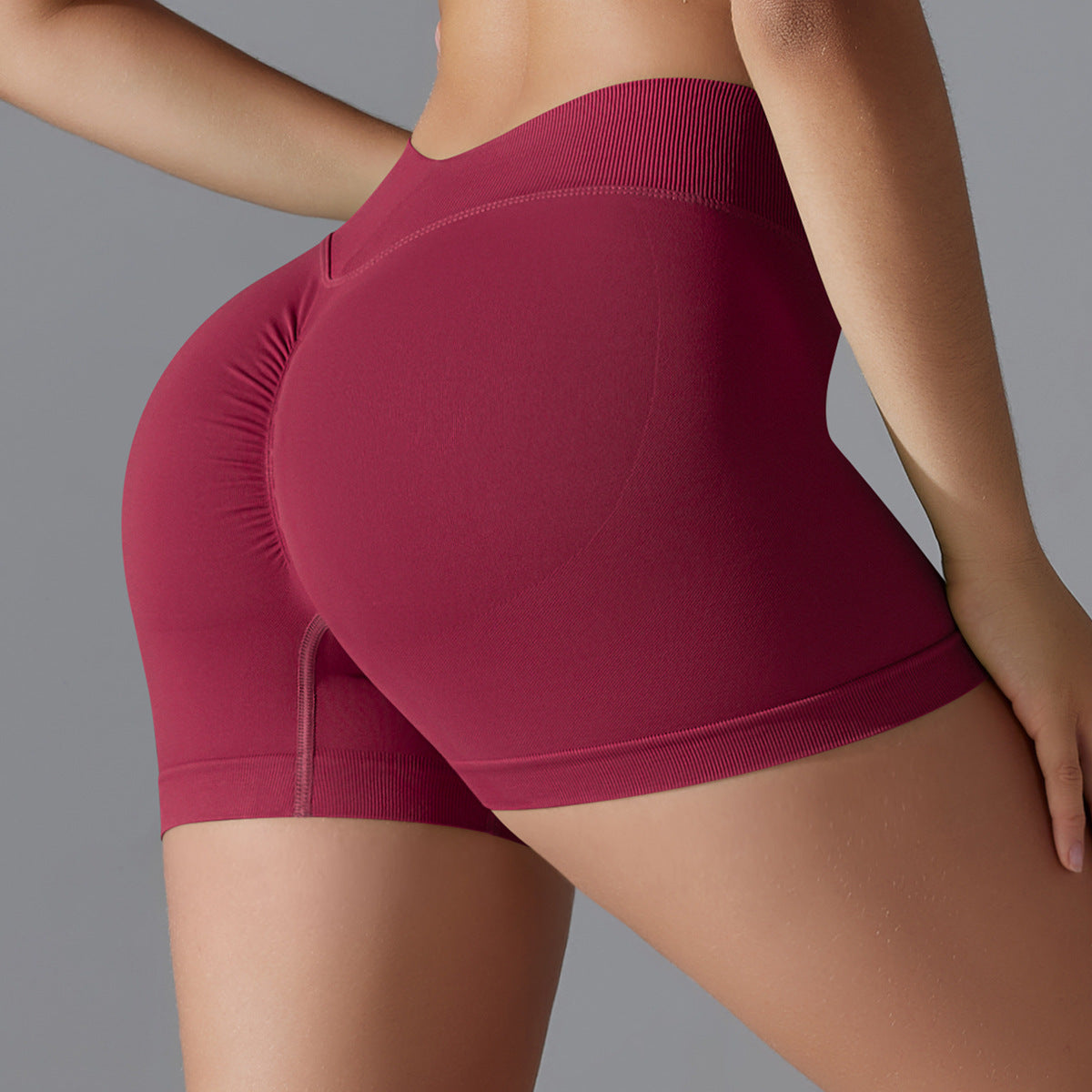 Women's High-Waist Knit Yoga Shorts | Hip Lift | 5 Colours