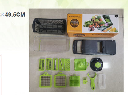Stainless Steel Mandoline Slicer & Vegetable Cutter Set | 14-in-1 or 16-in-1